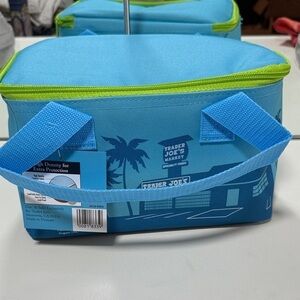 Trader Joe's Blue and Green Travel Bag